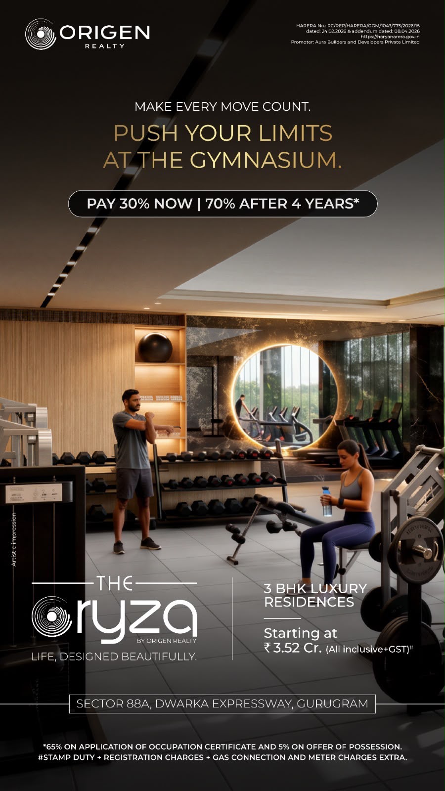 The Oryza by Origen Realty – Sector 88A, Gurugram in Sector 88A, Dwarka Expressway, Gurugram